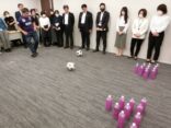クリアソン新宿の選手に講演会とサッカーボーリングを実施いただきました！