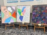 高松市立紫雲中学校美術部のみなさまの作品のロビー展を開催しました！